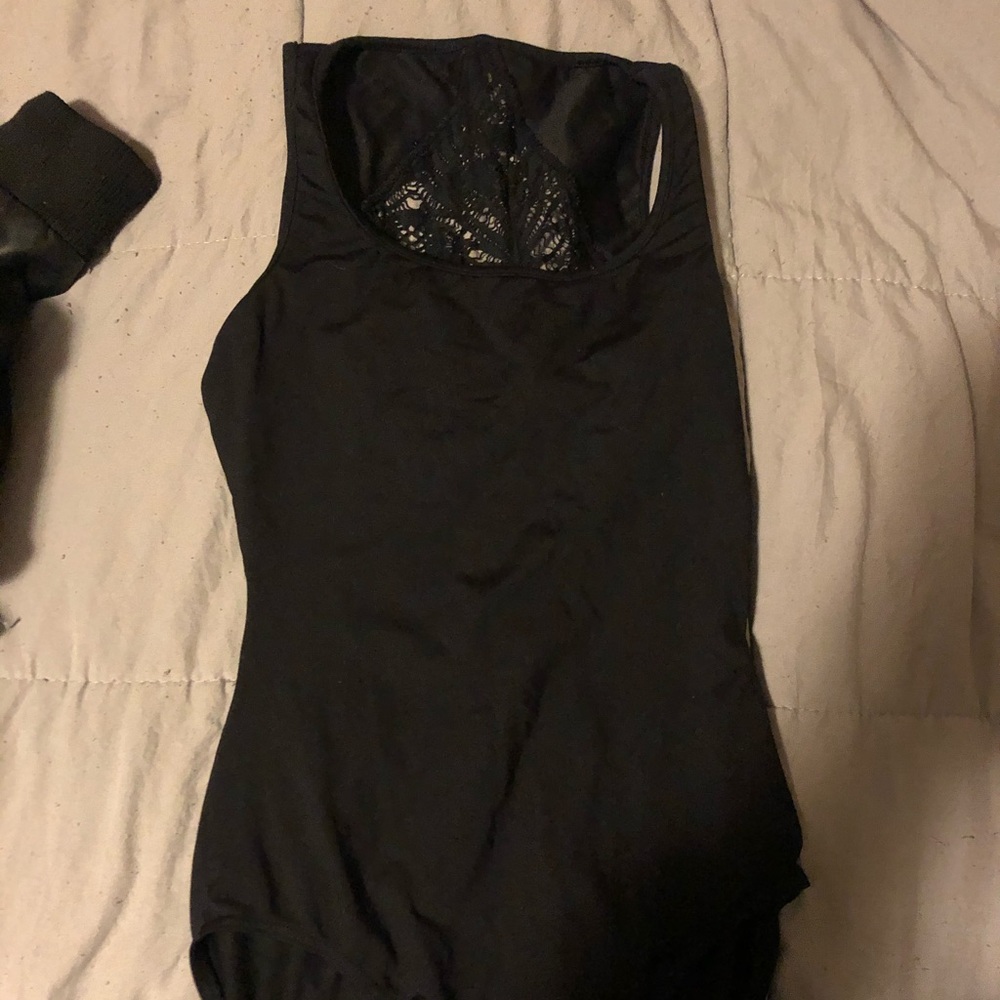 Black one piece bathing suit